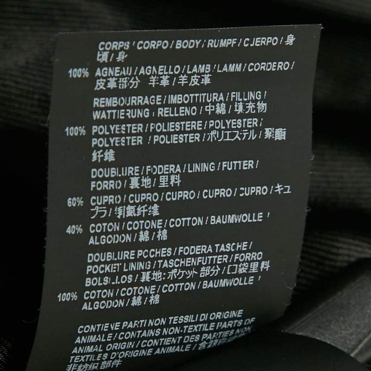 Pre Owned Saint Laurent Black Leather Biker Jacket M