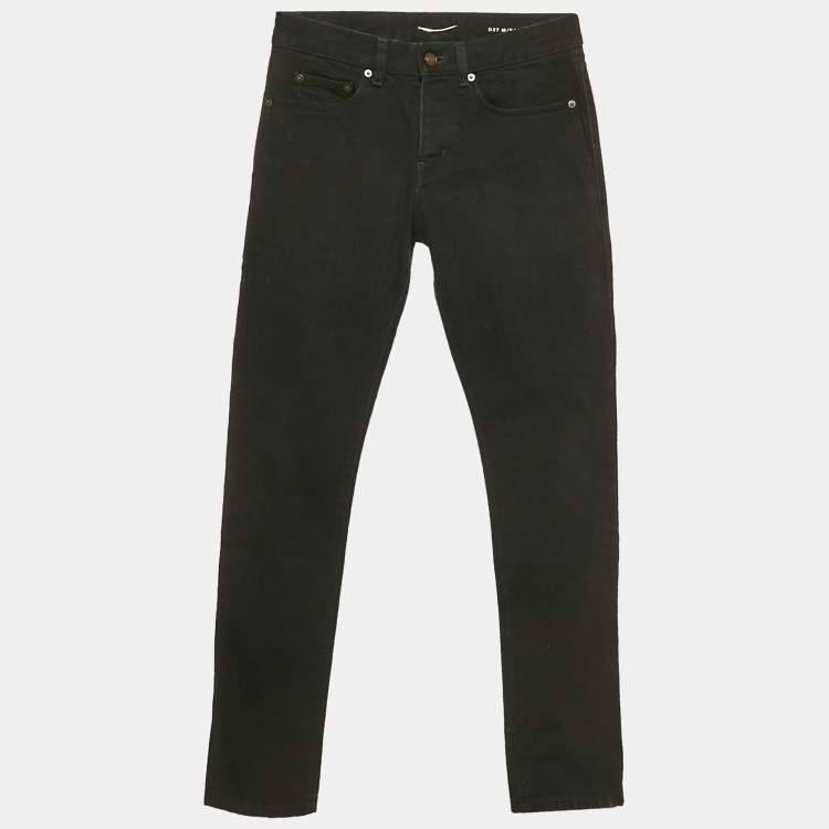 مملوكة مسبقًا Saint Laurent Paris Black Denim Regular Fit Jeans S Waist 31" 