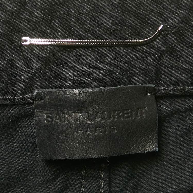 مملوكة مسبقًا Saint Laurent Paris Black Denim Regular Fit Jeans S Waist 31" 
