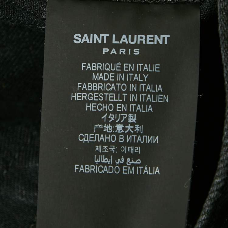 مملوكة مسبقًا Saint Laurent Paris Black Denim Regular Fit Jeans S Waist 31" 