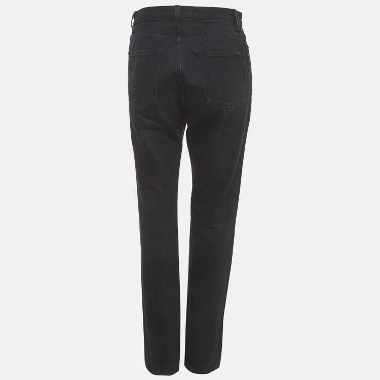 Pre Owned Saint Laurent Paris Black Denim High-Rise Jeans M/Waist 28"