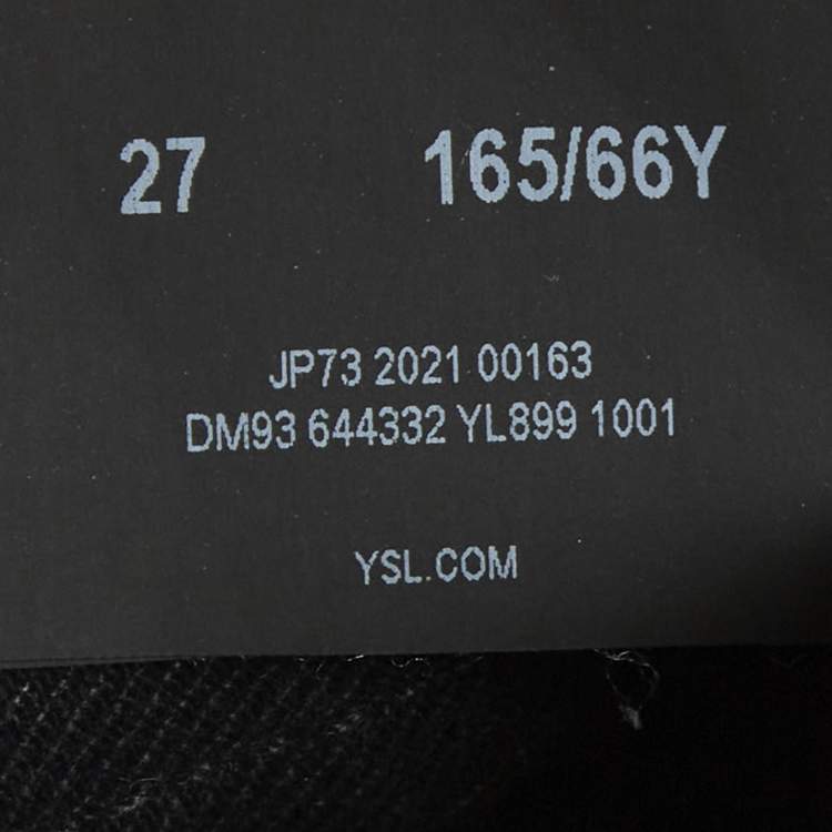 Pre Owned Saint Laurent Paris Black Denim High-Rise Jeans M/Waist 28"