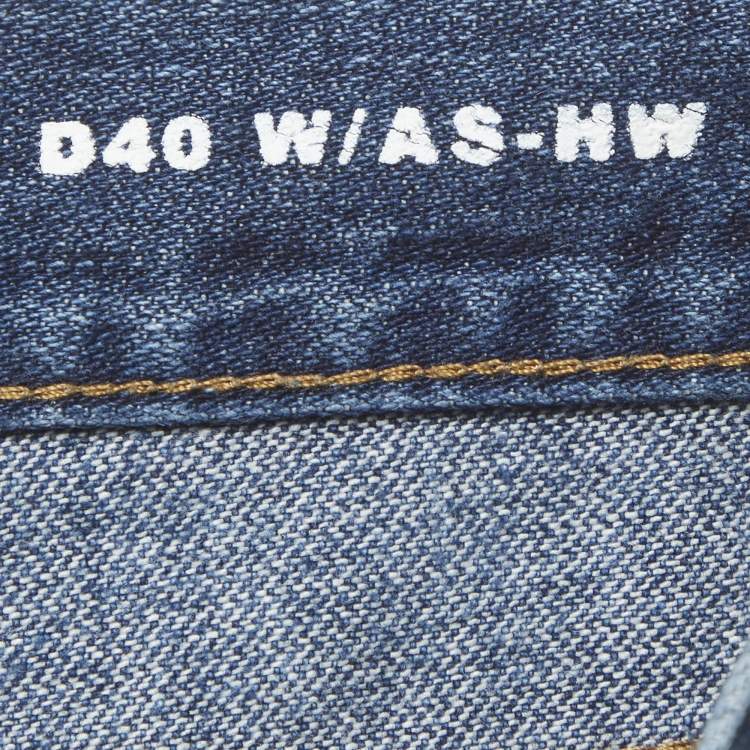 Pre Owned Saint Laurent Paris Blue Denim Straight Fit Jeans S/Waist 27"