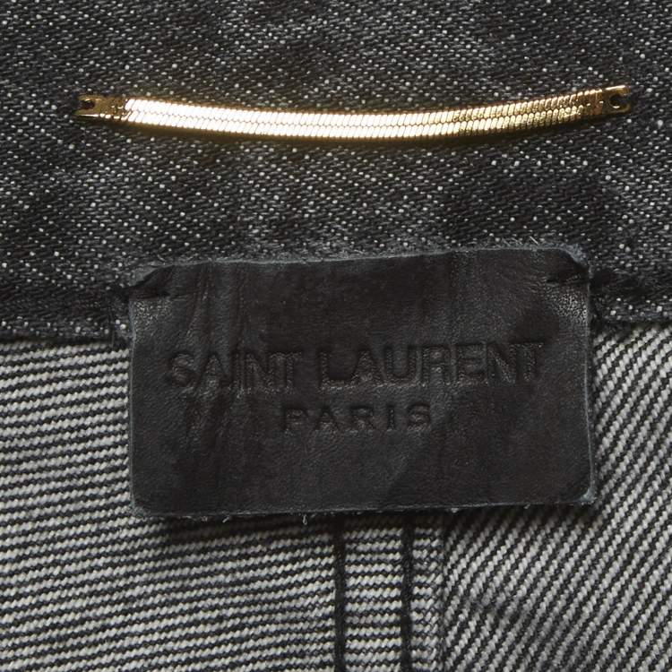 Pre Owned Saint Laurent Paris Grey High Rise Jeans S/Waist 27"