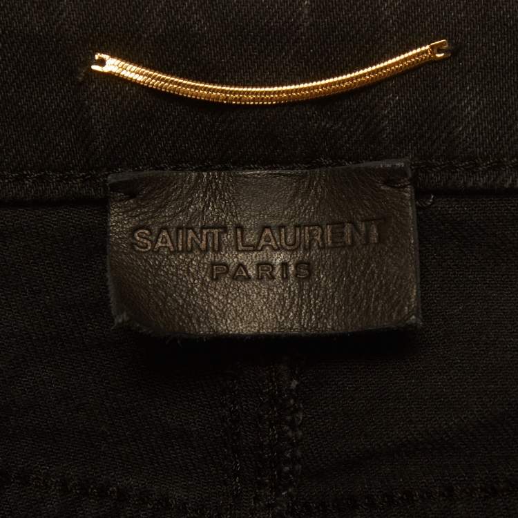 مملوكة مسبقًا Saint Laurent Black Denim Regular Fit Jeans M/Waist 27" 