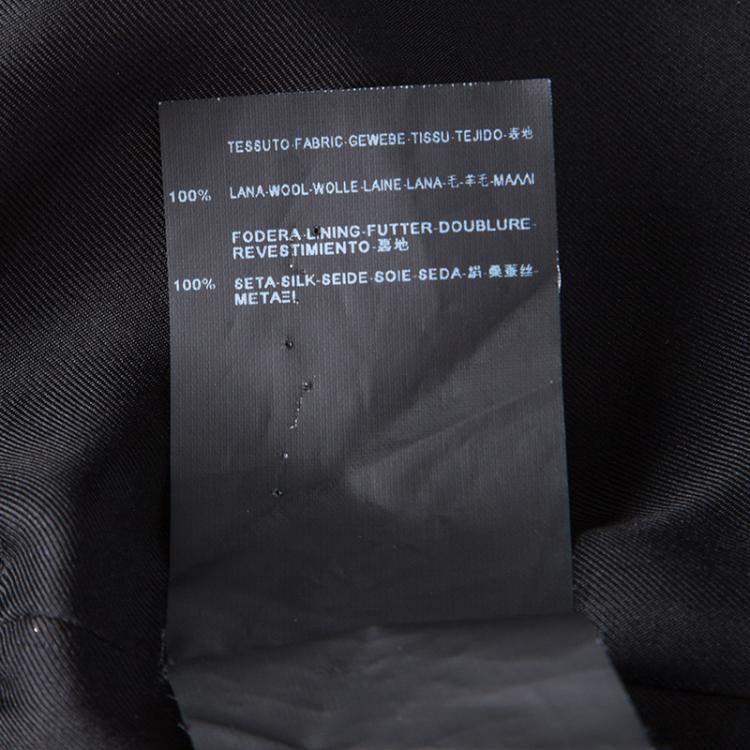 Pre Owned Saint Laurent Black Wool Asymetric Sleeveless Dress M