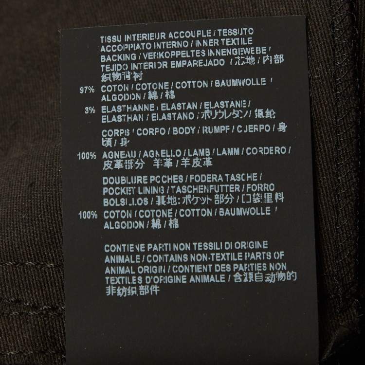 مملوكة مسبقًا Saint Laurent Black Leather Mid Rise Pants M