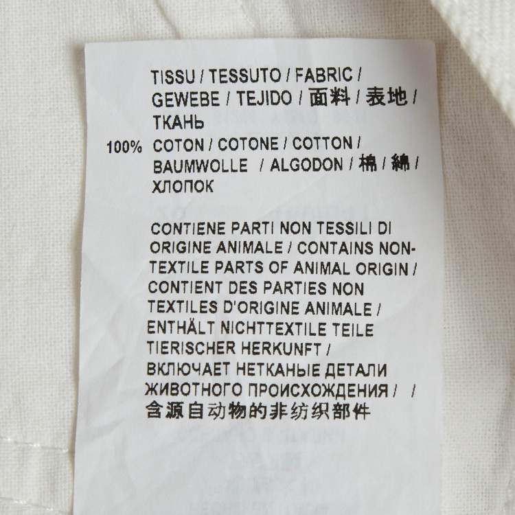 Pre Owned Saint Laurent White Denim Straight Fit Jeans S/Waist 26"