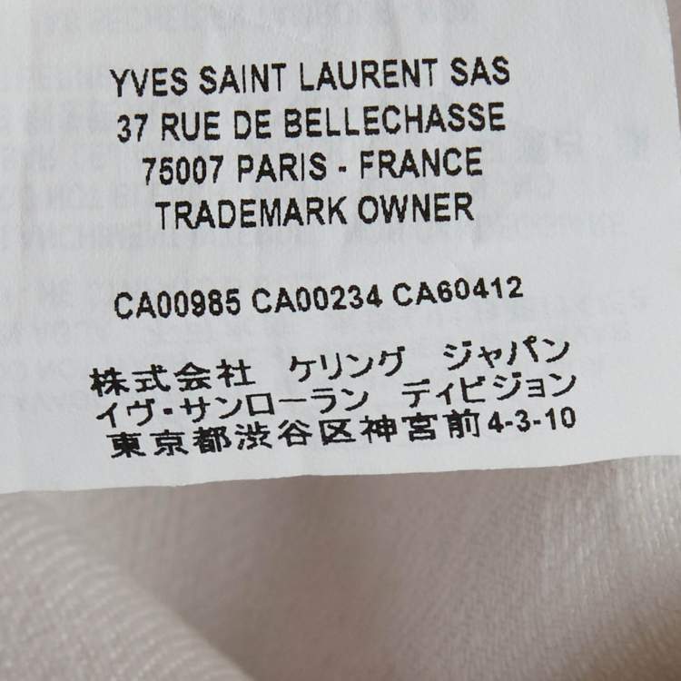 Pre Owned Saint Laurent White Denim Straight Fit Jeans S/Waist 26"