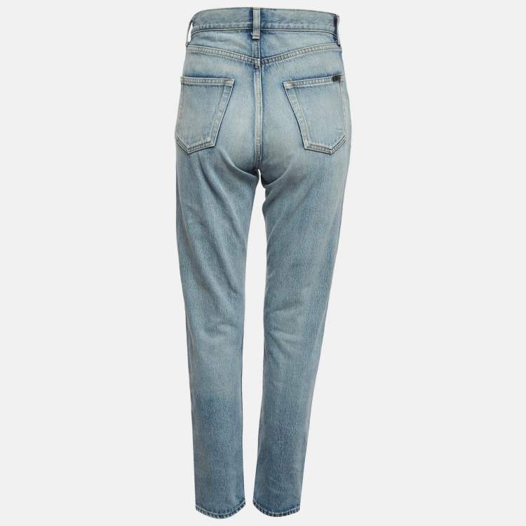 Pre Owned Saint Laurent Blue Denim Santa Monica Jeans S/Waist 26"