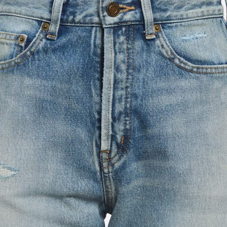 Pre Owned Saint Laurent Blue Denim Santa Monica Jeans S/Waist 26"