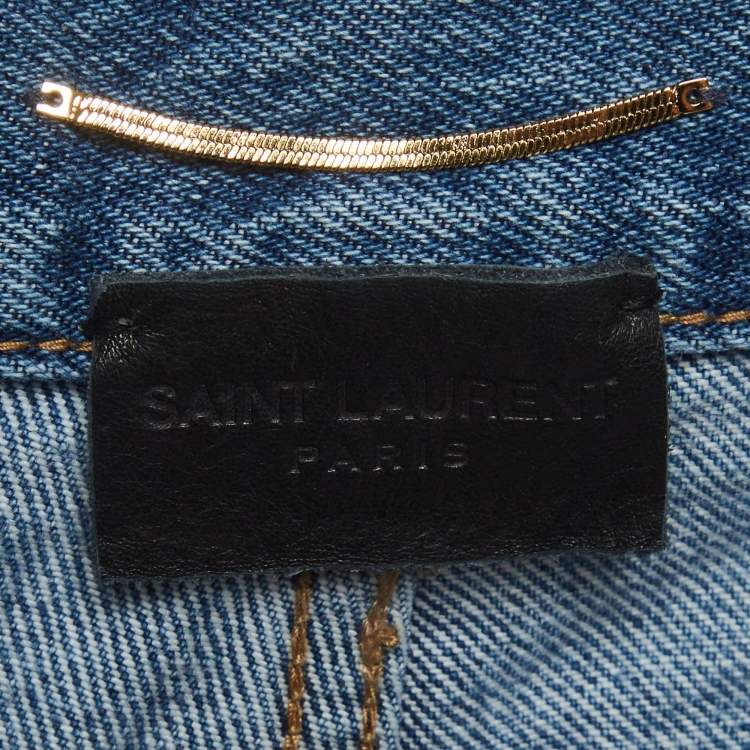 Pre Owned Saint Laurent Blue Denim Santa Monica Jeans S/Waist 26"
