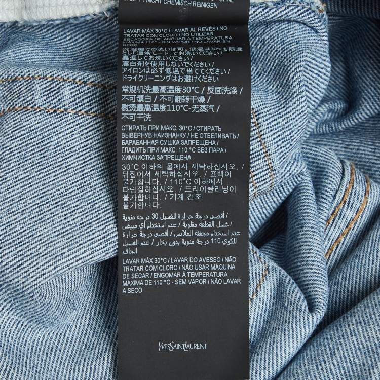 Pre Owned Saint Laurent Blue Denim Santa Monica Jeans S/Waist 26"