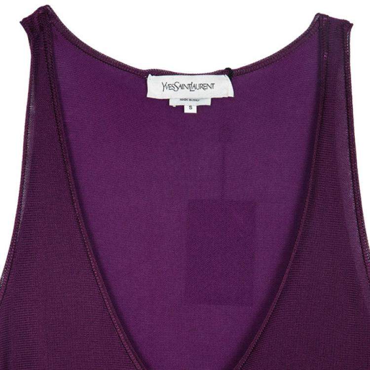 Pre Owned Saint Laurent Paris Flare Hem Dress S