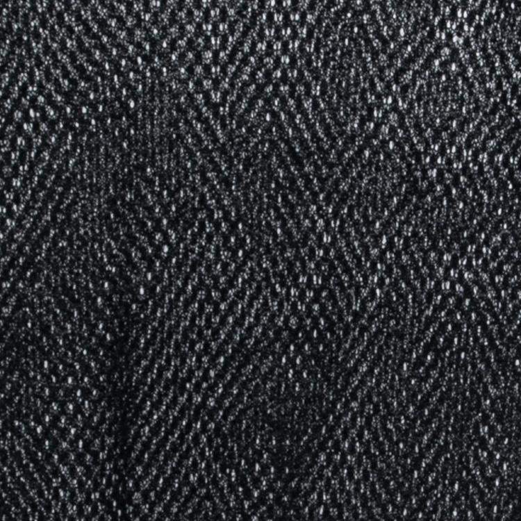 Pre Owned Saint Laurent Paris Black Perforated Knit Mesh Long Sleeve Dress S