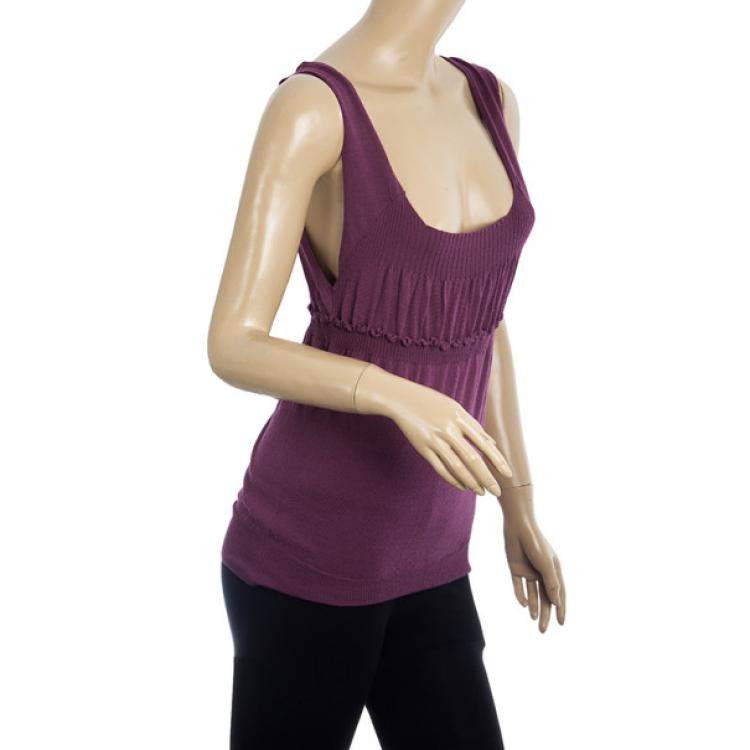 Pre Owned Saint Laurent Paris Sleeveless Knit Top L