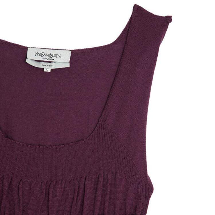 Pre Owned Saint Laurent Paris Sleeveless Knit Top L