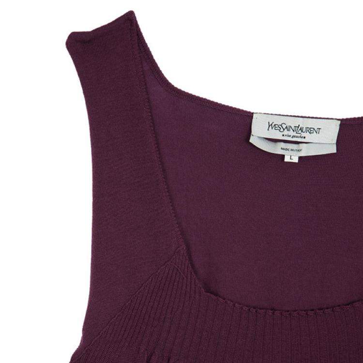Pre Owned Saint Laurent Paris Sleeveless Knit Top L