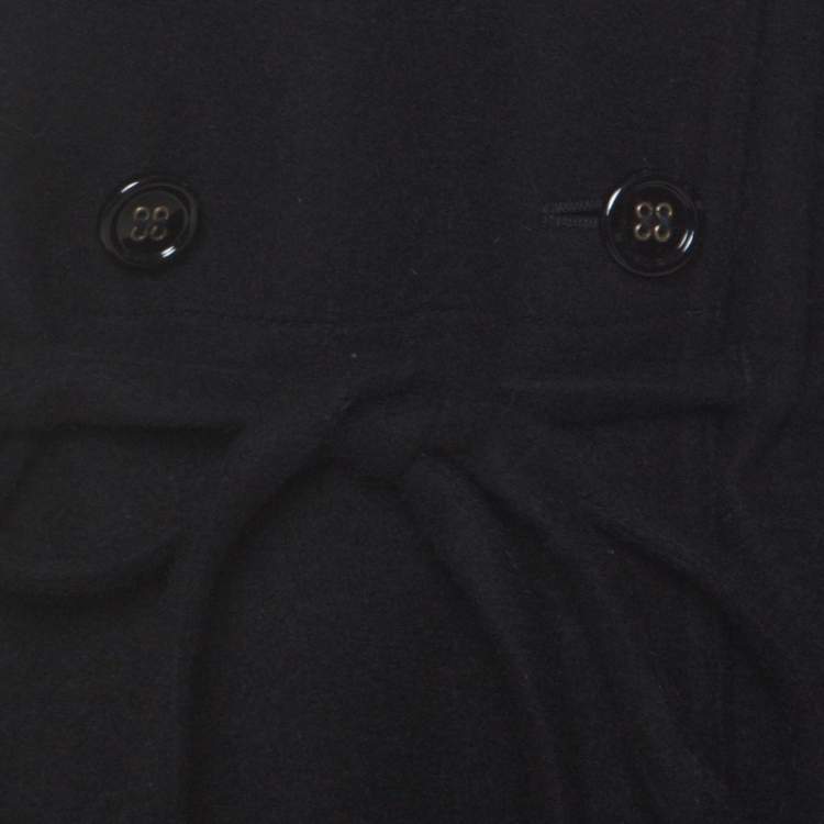 Pre Owned Yves Saint Laurent Edition 24 Black Mohair Blend Drawstring Waist Coat L
