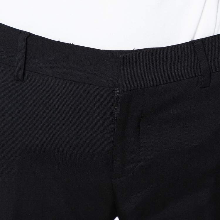 Pre Owned Saint Laurent Paris Black Wool Tailored Trousers S