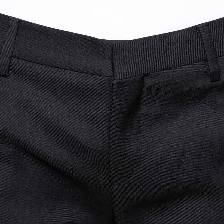Pre Owned Saint Laurent Paris Black Wool Tailored Trousers S