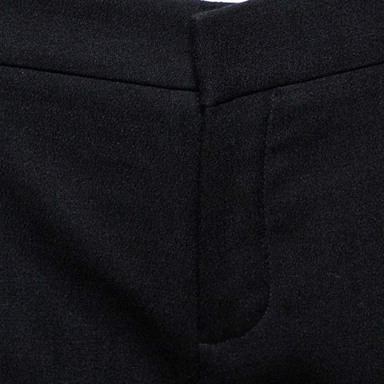 Pre Owned Saint Laurent Paris Black Wool Crepe Tailored Trousers S