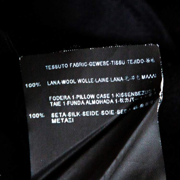 Pre Owned Saint Laurent Paris Black Wool Crepe Tailored Trousers S