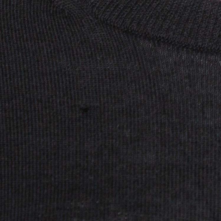 Pre Owned Saint Laurent Paris Black Wool Crew Neck Sweater XXL