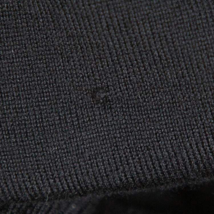 Pre Owned Saint Laurent Paris Black Wool Crew Neck Sweater XXL