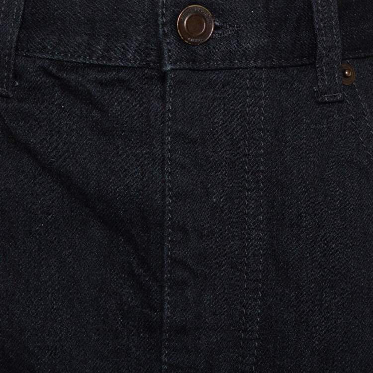 Pre Owned Saint Laurent Paris Black Denim Mini Skirt M