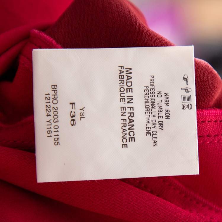 Pre Owned Yves Saint Laurent Rive Gauche Vintage Two Tone Paneled Crepe Tank Top & Skirt Set S