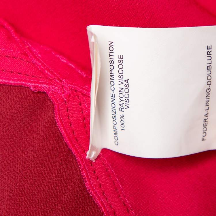Pre Owned Yves Saint Laurent Rive Gauche Vintage Two Tone Paneled Crepe Tank Top & Skirt Set S