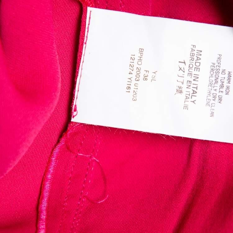 Pre Owned Yves Saint Laurent Rive Gauche Vintage Two Tone Paneled Crepe Tank Top & Skirt Set S