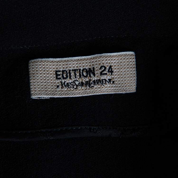 Pre Owned Yves Saint Laurent Black Wool Edition 24 Midi Dress XL