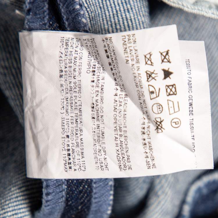 Pre Owned Saint Laurent Blue Denim High Waisted Skinny Jeans S