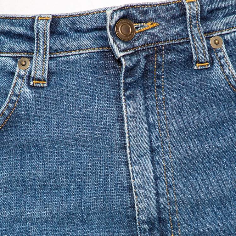 Pre Owned Saint Laurent Blue Denim High Waisted Skinny Jeans S