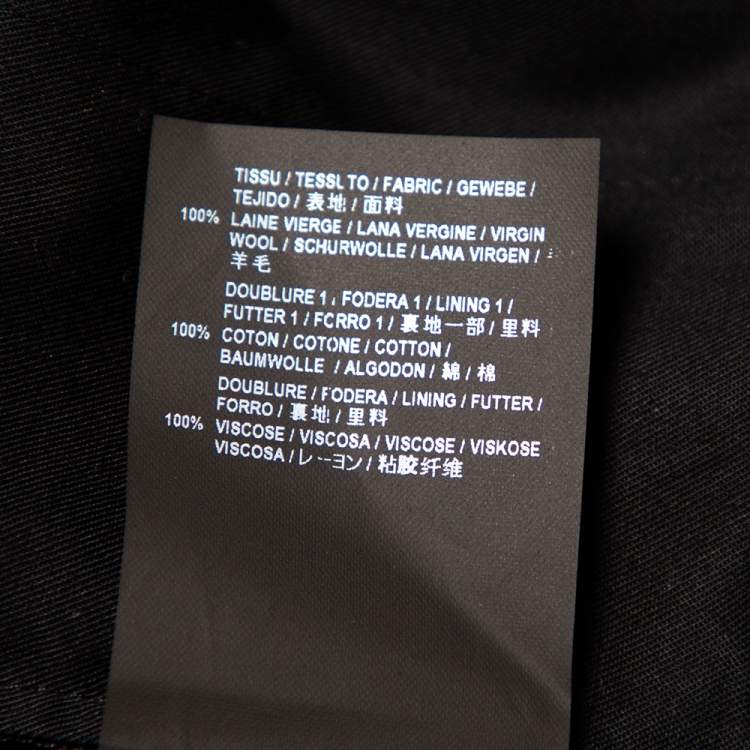 Pre Owned Saint Laurent Black Wool Formal Pants XXL 