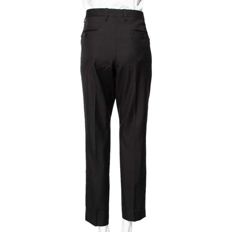 Pre Owned Saint Laurent Black Wool Formal Pants XXL 