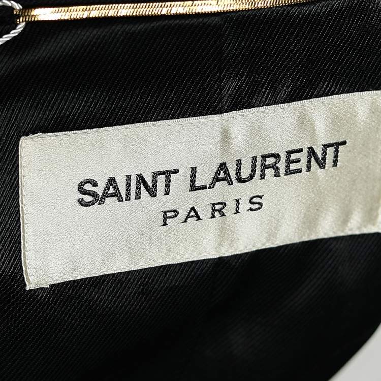 Pre Owned Saint Laurent Navy Blue Wool Double Breasted Blazer M