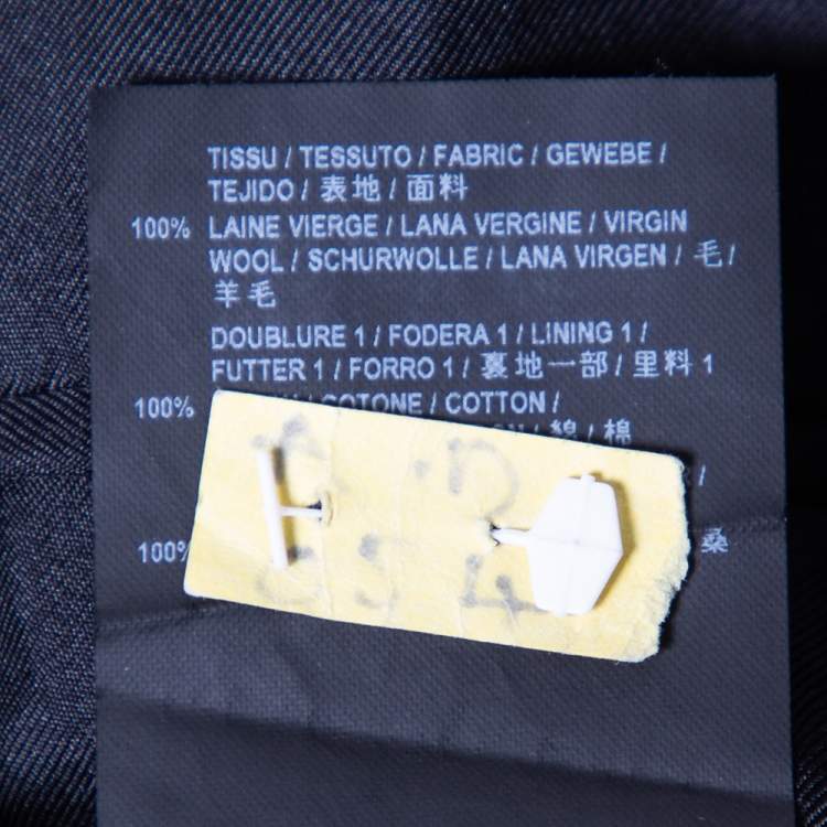 Pre Owned Saint Laurent Black Wool Button Front Blazer XL