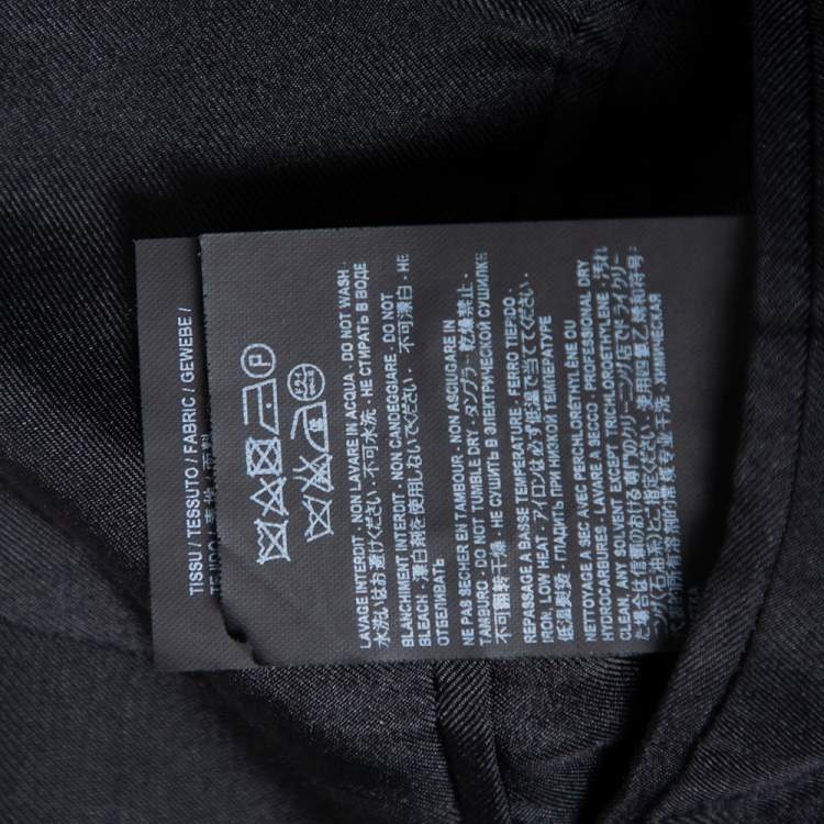 Pre Owned Saint Laurent Black Wool Button Front Blazer XL