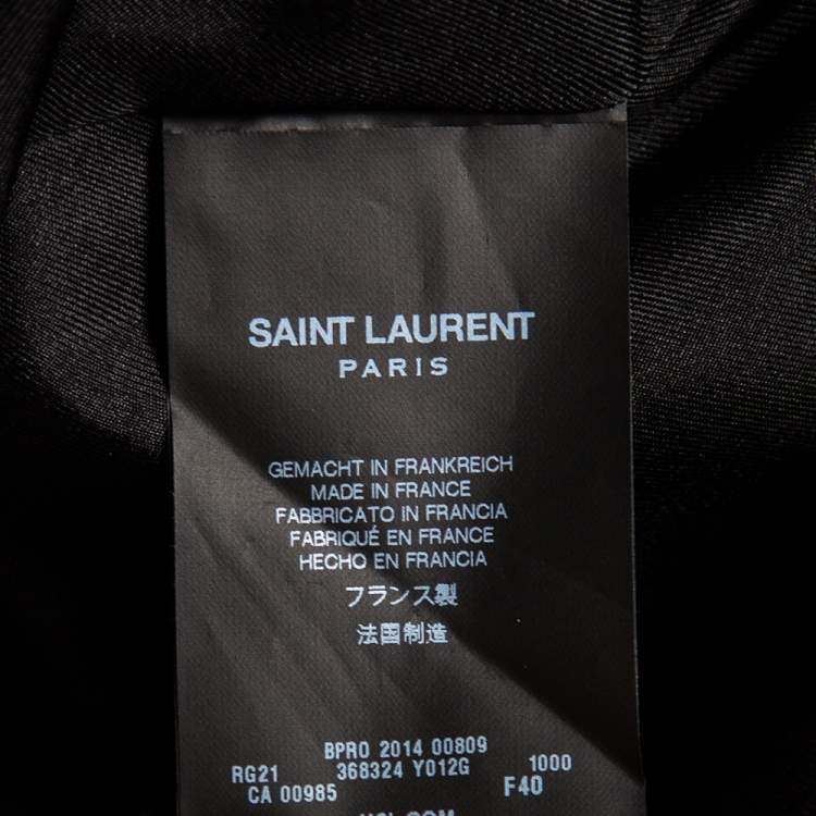مملوكة مسبقًا Saint Laurent Black Crepe Tiered Detail Pleated Sleeveless Dress M