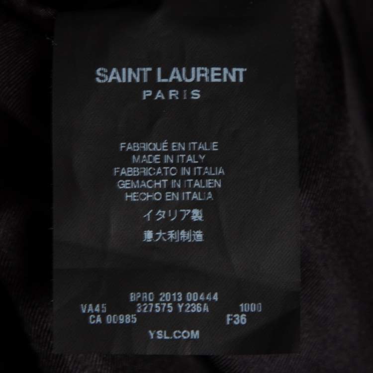 Pre Owned Saint Laurent Black Lurex Single Breasted Blazer S
