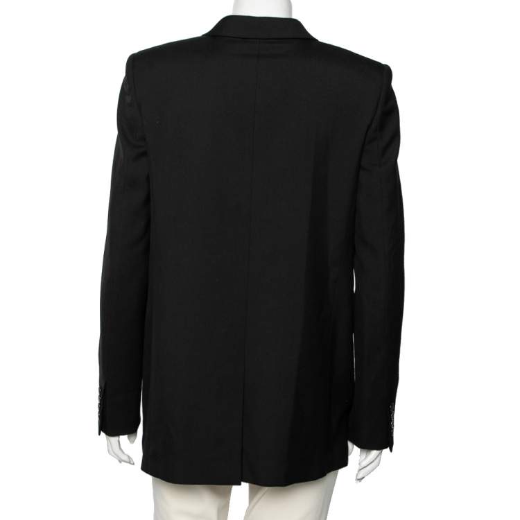 Pre Owned Saint Laurent Black Wool Blazer L