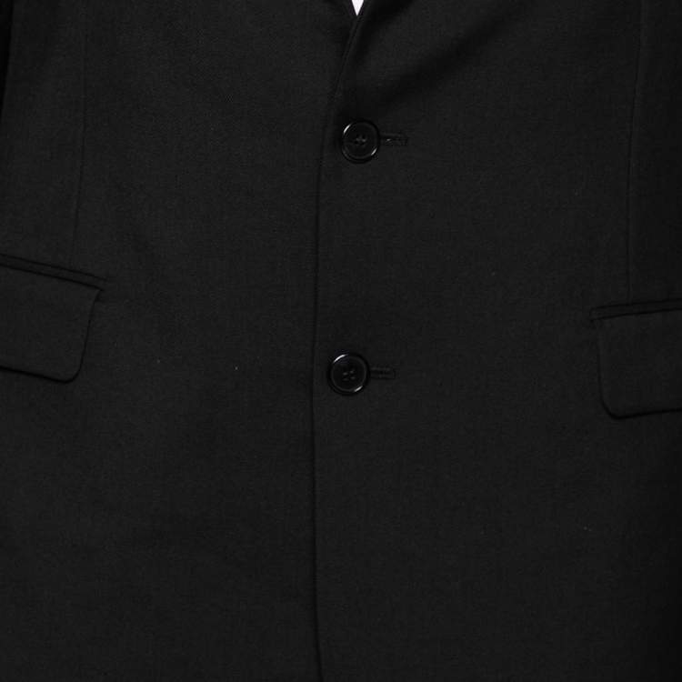 Pre Owned Saint Laurent Black Wool Blazer L