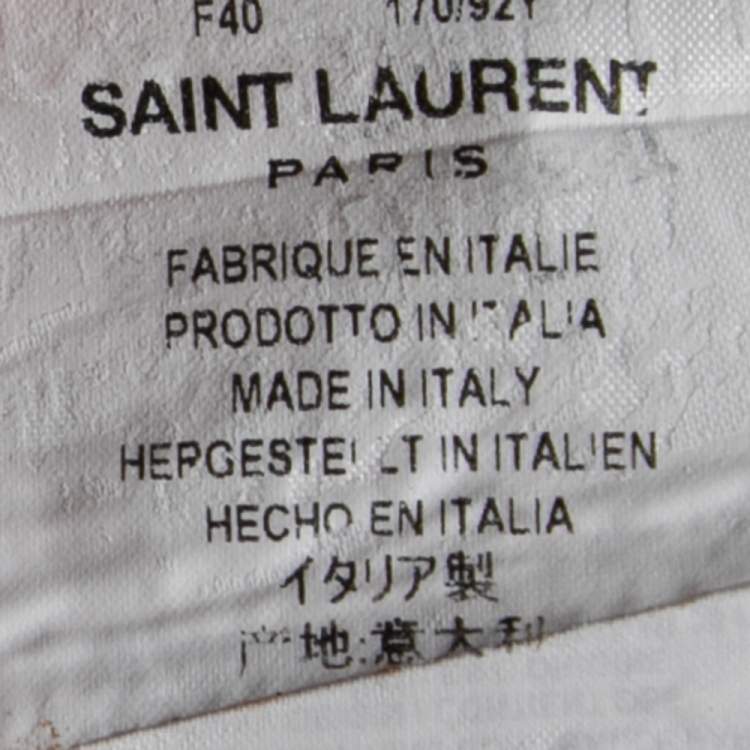 Pre Owned Saint Laurent White Cotton Full Sleeve Shirt M