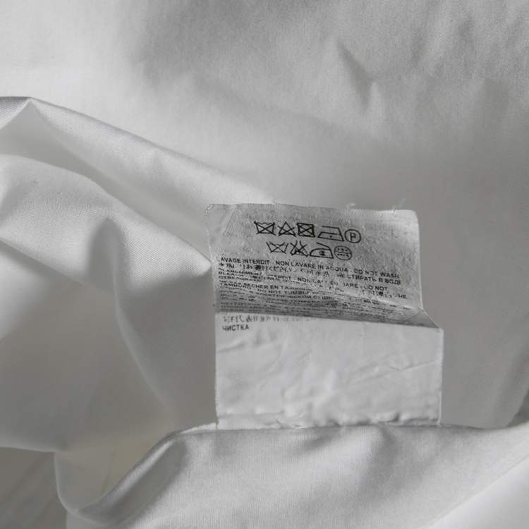 Pre Owned Saint Laurent White Cotton Full Sleeve Shirt M