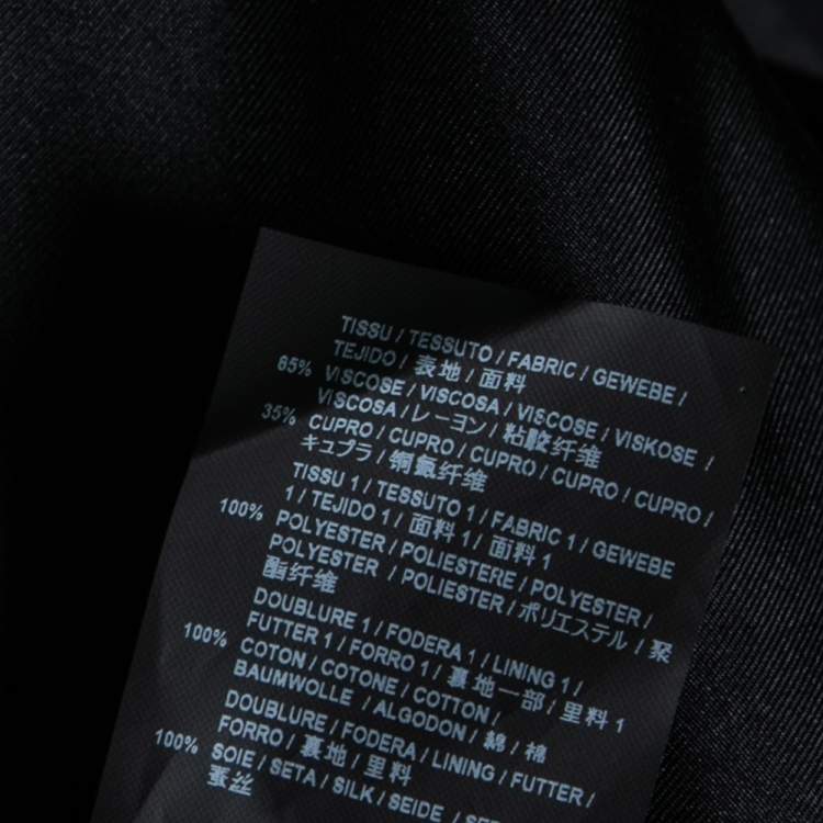 Pre Owned Saint Laurent Black Velvet & Satin Lapel Detailed Blazer L