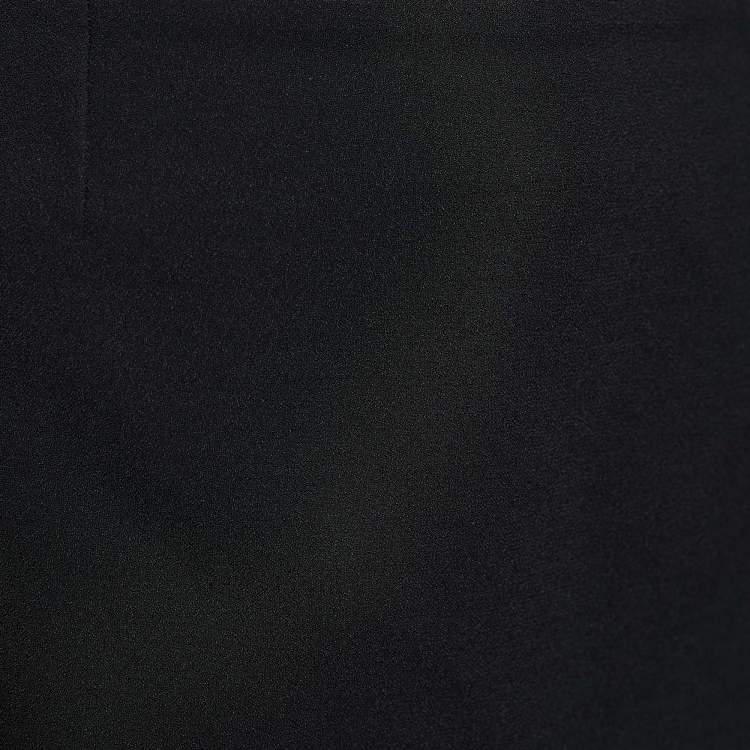 Pre Owned Saint Laurent Black Crepe Sable Asymmetric Mini Skirt S