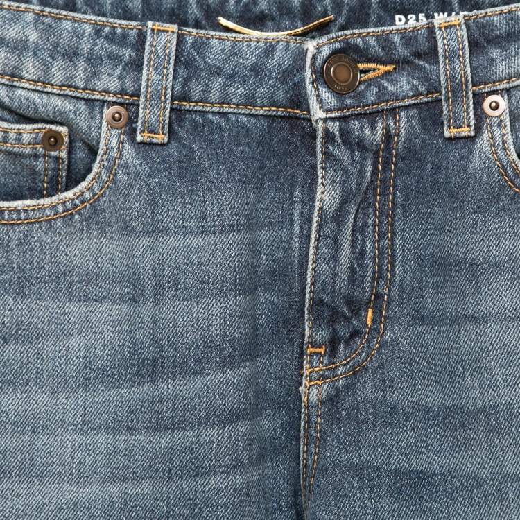 Pre Owned Saint Laurent Blue Denim Flared Hem Jeans S